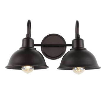 Frisco Farmhouse Industrial Iron LED Vanity - JONATHAN Y